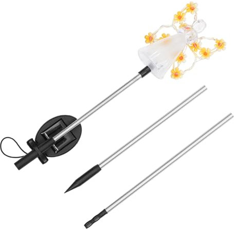 Toddmomy Lampada Solare Da Giardino Forma Di Figurina Decorazione Esterna Resistente Per Cimitero Prato e Cortile Illuminazione Solare Senza Fili Facile Da Installare Luce Decorativa