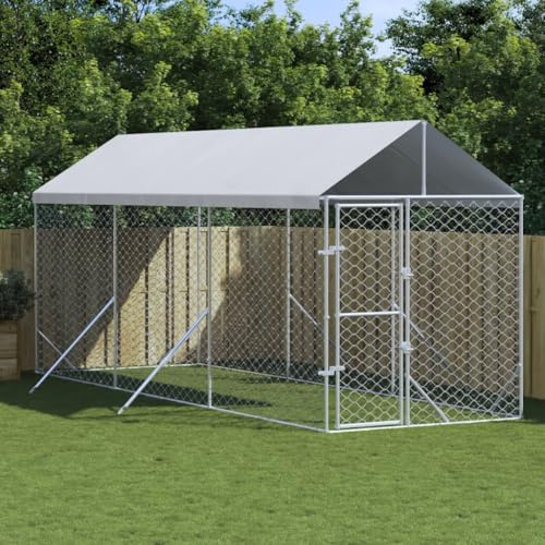 Massbinet Hühnerkäfig Außengehege Freilaufgehege Hühnerstall Hasenstall Geflügelhaltung Käfig Kleintiergehege Voliere Verzinkter (2 x 6 x 2.5 m)