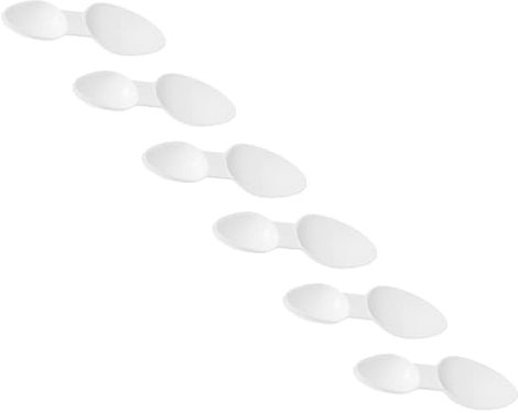 6 x Double-Sided Medicine Spoons | 2.5ml & 5ml Strong Two-Ended Dispensers | Accurate Liquid Dose Measurement for Medicine & Syrups | Reusable & Durable