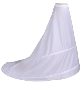 GIVBRO Robes de mariée Jupon Queue de sirène Blanche Robe de mariée Crinoline (#A)
