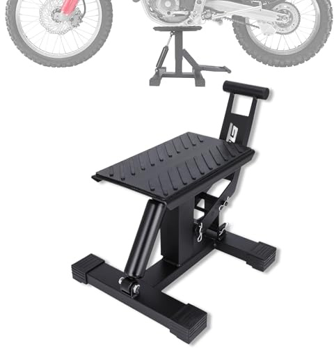 Dirt Bike Stand Motorcycle Lift Jack 1000 Lbs Capacity Height Adjustable Engine Hoist Stand Hydraulic Lift for Dirt Pit Bike ATV Repair Maintainance Heavy Duty