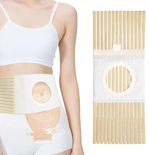 DIFLAX Ceinture de soutien de stomie unisexe, Ceinture de Stomie Unisexe Bandage de Stomie pour Les Patients atteints de colostomie prévenir hernie parastomal (L)