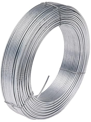 Flandria Fil de Tension Acier Galvanisé Ø 2.4 mm x 100 m - pour Fixation et Réparation de clôtures, grillages, treillage et usages extérieurs
