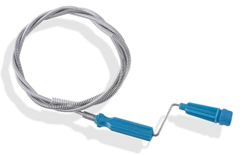 3M Drain Snake Drain Augers - Flexible 6mm Pipe Cleaning Snake for Kitchen Sink & Bathroom Drain Blockages, Professional Drain Rod with Ergonomic Handle, UK Household Use (5M)