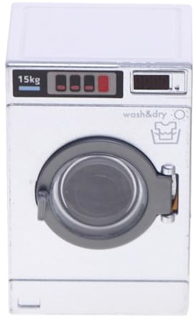 SEWACC Miniature Washing Machine Toy for Dollhouse - Realistic Washer Dryer Model, Tiny Laundry Room Furniture, Kids' Pretend Play Household Appliance Accessory