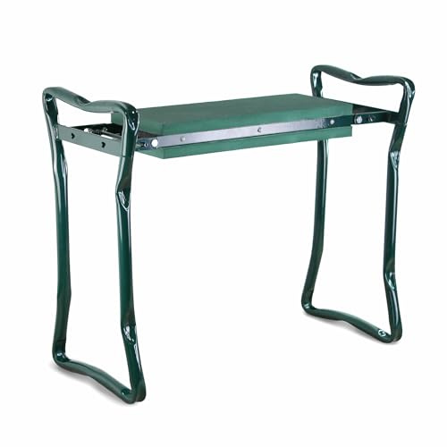 Fishtec - Tabouret de Jardinage Pliable 2 en 1 - Siège et agenouilloir Ergonomique - Coussin en Mousse EVA Confortable - Structure en Acier Robuste - Jardinage Assis ou à Genoux sans Fatigue