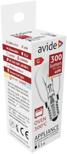 Avide Ofenlampe 300°C Leuchte 300lm 40W E14 WW 3000K