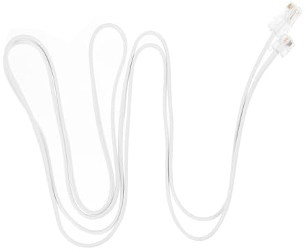 iplusmile Câble Téléphonique 4 Fils Blanc Rj11 6P4C vers Rj45 8P8C, Rallonge pour Ligne Téléphonique Domestique et Professionnelle, Accessoire pour Téléphone Fixe et Modem