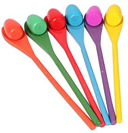 Xgdsnly Jeu Amusant de Course D'œufs de Pâques et de Cuillères - 6 œufs et Cuillères avec de
