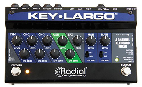 Radial Key Largo Keyboard Mixer with Balanced DI Outs
