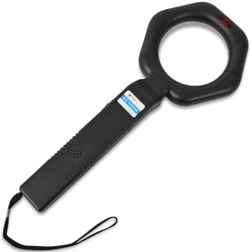 'vidaXL Handheld Metal Detector - Adjustable Sensitivity - Lightweight, Sound and LED Detection - Black