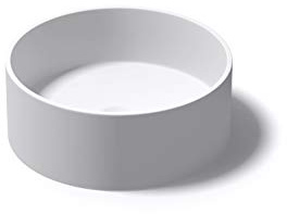 doporro Aufsatzwaschbecken Waschbecken Waschschale aus Mineralguss, Handwaschbecken rund matt Weiß Ø 40 cm für Badezimmer und Gäste-WC Colossum804