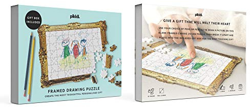 Pikkii Framed Drawing Jigsaw Puzzle | Custom Puzzle Personalised Gift Idea | Make Your Own Drawing Gift for Her, Gift for Him