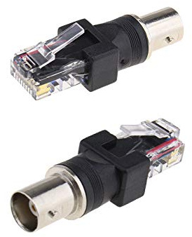 Create idea BNC Buchse auf RJ45 Stecker RF Koaxialstecker Kupplung Adapter für Überwachungsgeräte Computer Peripheriegeräte 2 Stück