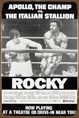 The Rocky Balboa Classic Boxing Moive Vintage Style Metall Werbung Wandschild Schild Blechschild Metalldekor Metallschild Metallschild Poster 30,5 x 40,6 cm SPA75