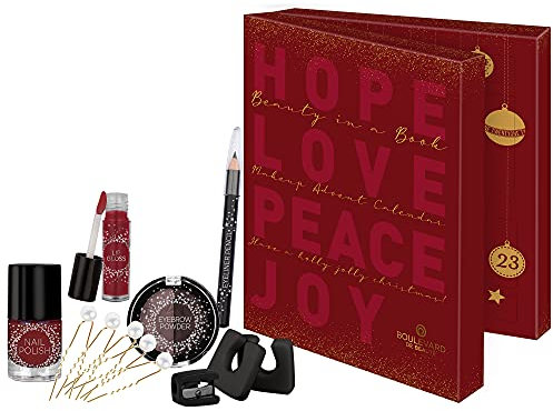 Boulevard de Beauté - Kosmetik-Adventskalender, Beauty in a Book, 24 Make-Up Überraschungen, Highlights für Augen, Lippen und Gesicht, in edler Box, tolle Geschenk-Idee für Mädchen und Frauen