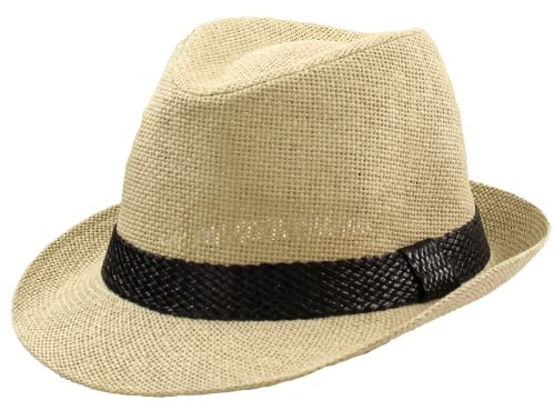 Sombrero Paja de Papel Hombre Mujer Gorra Panamá Verano Playa de ala Corta Moda Unisex 57/58CM