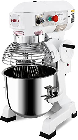 MBH Mélangeur planétaire industriel de 20 litres pour l'hôtellerie. Mélangeur professionnel pour pain, pizza, pâtisserie et boulangerie.