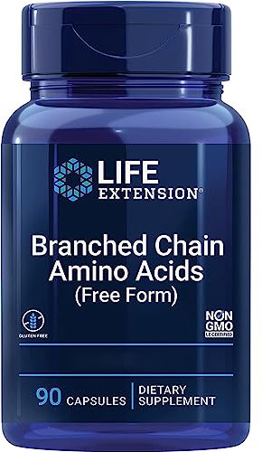 Life Extension, Branched Chain Amino Acids (BCAA), verzweigtkettige Aminosäuren, hochdosiert, 90 vegane Kapseln, Laborgeprüft, Glutenfrei, Vegetarisch, Sojafrei, Ohne Gentechnik