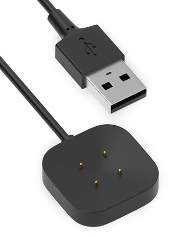 Bicmice Kompatibel mit Fitbit Sense & Versa 3 Ladegerät – Ersatz-Ladekabel Dock für Sense 2, Versa 4 Smartwatch – 90 cm langes magnetisches USB-Kabel