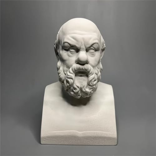Statua di Socrate Busto Collezione di Socrates Testa di Filosofo Greco in Gesso Mitologia Scultura per Soggiorno Casa Mensola Decorazione Moderna