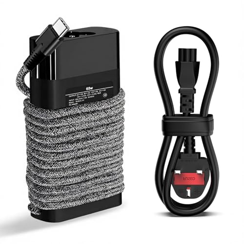 MAXPOR New Slim 65W USB C Charger Compatible with HP Elitebook, Spectre X360, Envy X360, Chromebook, ProBook, Zbook, Pavilion, Elite x2, Omnibook X 7 Type C Travel AC Power Cord Adapter