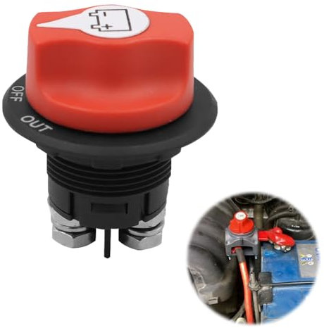 Mineup Batterie Trennschalter,12V-48V 100A Batterieschalter Auto, Hauptschalter ON-OFF, Wasserdicht Batterietrennschalter, Batterietrennschalter für Jacht, Boot, Motorrad Caravan Car Yacht Bus
