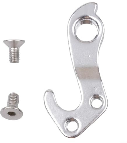 FUANA Steel Bike Rear Derailleur Gear Mech Hanger 322175 for Trek Bicycle Tail Hook, 1 Derailleur Hanger, 2 Bolts(Silver)