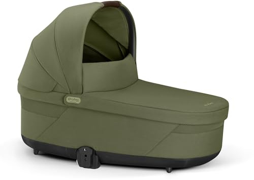 CYBEX Gold COT S LUX Kinderwagenaufsatz, ab 0-6 Monate, Moss Green | Ab Geburt bis ca. 6 Monate, für CYBEX Balios S Lux und Talos S Lux, integrierter Tragegriff, XXL-Sonnenverdeck mit UPF50+