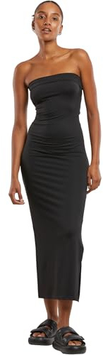 Urban Classics Vestido de Mujer para Mujer, Vestido Bandeau Midi Vestido sin Tirantes, Longitud Midi y Tallas XS a 5XL, Negro, XXL