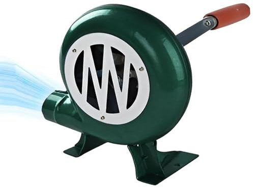 JOUFNING Briquets À Charbon Forge BBQ - Ventilateur Manuel Iron Gear Popcorn Fan, Souffleur De Barbecues Centrifuges, Grille D'allume-Charbon pour Ventilateur De Barbecue(200W)