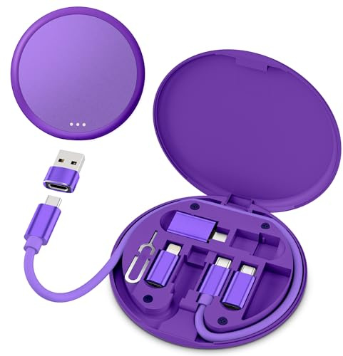 BASESAILOR Kit adattatore di ricarica USB,Set adattatori USB a USBC,Cavo ricarica 100W 0.3M,Connettore Tipo C a USB3.0 OTG iOS Micro Multi portatile per iPhone 17 16 16e 15,Samsung Galaxy S25 S24 S23