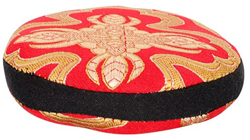 NULYLU Buddha Klangschalenkissen Handgefertigtes Tibetisches Polster Für Meditation Langlebig Und Dekorativ Für Klangschalenliebhaber Angenehme Haptik Und Ansprechendes Design Als