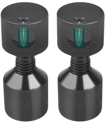 Suanzua Two Hole Pins Set 1-1/8inch Aluminum 6061 2 Hole Flange Alignment Pin with Level Black