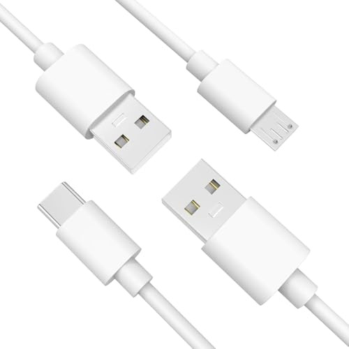 USB Ladekabel, Schnellladekabel Kompatibel mit kindle Paperwhite 2-13th Gen,Oasis E Reader, Touch, Fire HD 6 7 8 10 Plus, HD HDX 7” 8.9”, Kids Pro, Kids Edition Ladekabel, Micro-USB & USB-C LadeKabel