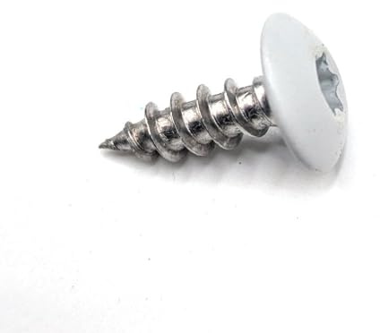 Vis penture 6x20 mm RAL 7035 gris clair Inox A2 par 50