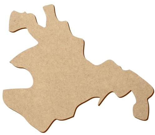Panneau MDF - Motif île de Rügen - Largeur : 5 à 50 cm - Vendu individuellement ou en lot de 10, 25, 50 et 100 pièces - Pour décorer et peindre - Lot de 1 pièce - Largeur : 46 cm