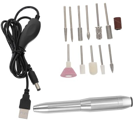 NIYANGLE Eléctrica para Uñas USB Pulidor Portátil Profesional para Manicura y Pedicura Herramienta para Remodelar y Eliminar Gel Uñas Naturales y Acrílicas Casa o Salón