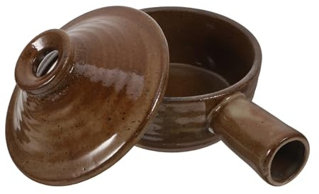TOYANDONA Cacerola de Barro con Tapa Resistente al Calor Olla para Estofados y Sopas Utensilio de Cocina para Uso Doméstico Olla Antiadherente para Cocinas de Inducción