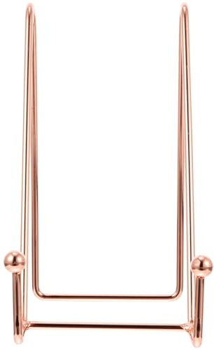 Sewroro Espositore da Tavolo in Ferro Rosa Oro Grande Supporto Multifunzione per Piatti Cornici Libri e Menu Cavalletto Stabile per Arredamento Casa e Ufficio