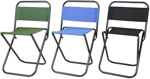 MF artSHOP Set 3 Sedie Pieghevoli Portatili per Campeggio Mare Pesca Picnic Outdoor Sgabelli Richiudibili Salvaspazio in Metallo con Seduta Resistente Leggere e Compatte