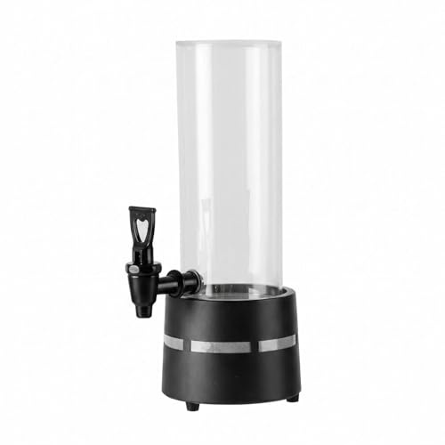 predolo 3 Litros Torre Cerveza Fácil Limpiar Dispensador Cerveza Iluminado Base Estable Dispensador Torre para Mercado Nocturno, Redondo Cilíndrico Siete Colores, 3L