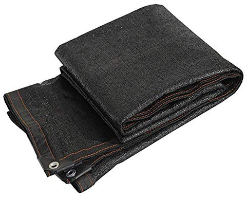 DUCCM 95% Schattierungsnetz Mit ÖSen, Sonnenschutz Atmungsaktiv Sonnenschutzstoff-Gewächshaus Sonnenschutznetz Netzüberdachung Für Hof Patio Rasen Garten (Color : Black, Size : 4x6m/12x18ft)