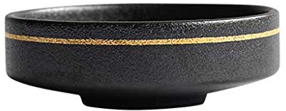 ZXW Saladier en céramique Vintage, Vaisselle Japonaise en Or Noir | Convient pour Le Bol de Soupe, Le Bol de légumes, Le Petit Bol de Nouilles, Le Bol de Riz Domestique pour Les Fruits