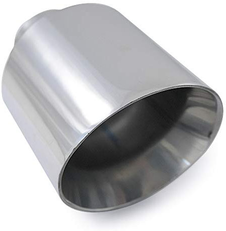 Auspuffblende Endrohr Endstuck Auspuff Blende Schalldampf Sportauspuff Universell Schalldampf Sport Tuning Optik Edelstahl Rund von 43mm bis 55mm