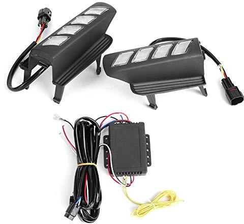 Qiilu Feux de Jour, 2 pièces Feux de Jour 2 Couleurs IP67 antibrouillard adapté pour 120 FJ120 LC120 03‑09