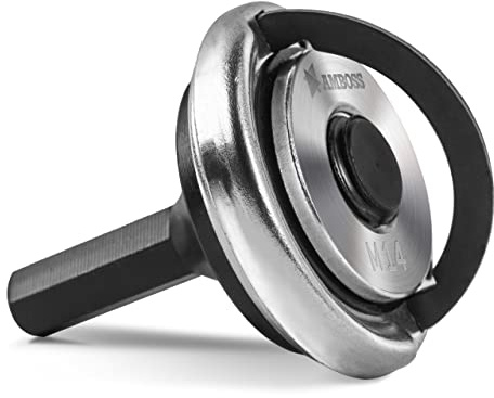Amboss Sechskant-Aufnahme inkl. Schnellspannmutter für Trennscheiben + Schleifscheiben/Verwendung von Trennscheiben + Schleifscheiben mit der Bohrmaschine (22.2 mm Bohrung) / 6kant