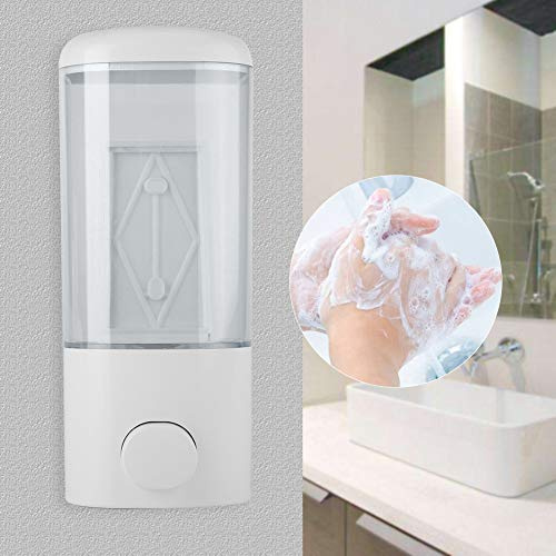 Seifenspender Wandbefestigung, 500 ml Seifenspender Wand Manueller Nachfüllbarer Flüssigseifenspender Dispenser Duschgel Spender für Duschgel Shampoo Seife
