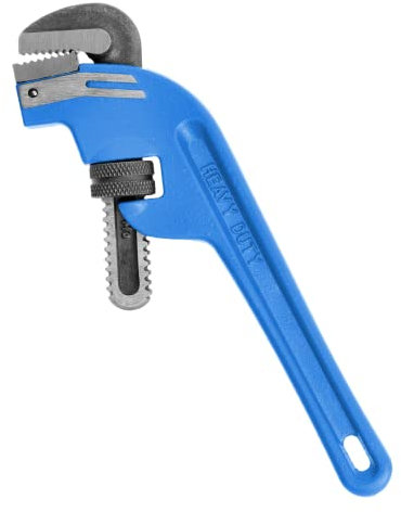 Högert Technik - Chiave a tubo Stillson, curva, 450 mm, 18, pinza per pompa dell'acqua per professionisti e fai da te, riparazione di tubi di scarico o riscaldamento