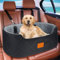 Hunde Autositz für große/mittlere Hunde (bis 25 kg) oder 2 kleine, Auto Hundesitz mit Sicherheitsleinen & waschbarem Kissen – für Rückbank